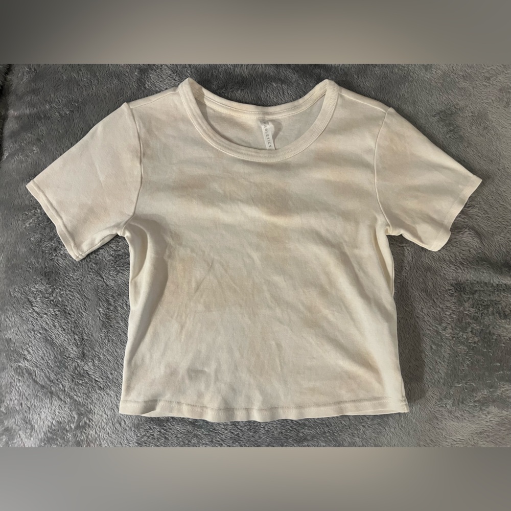 Fabletics Cream Tie Dye Top
